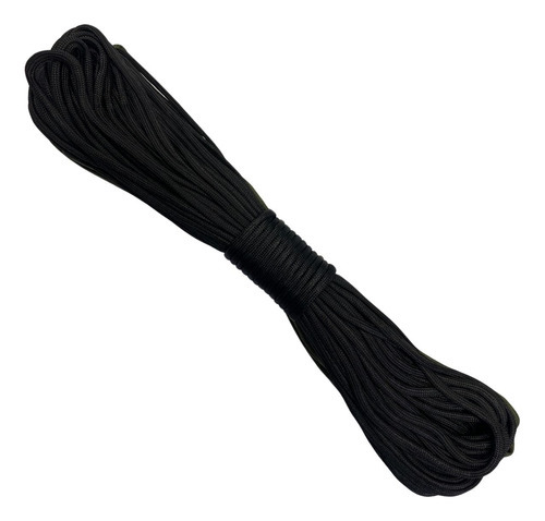 Paracord 550 4mm Cordin 7 Filamentos 10 Metros Preto 