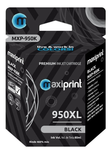 Cartucho Maxiprint Compatible Hp 950xl Negro (cn045al)
