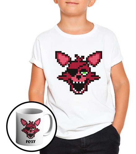 Remera Five Nights At Freddy's Foxy + Taza