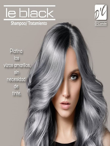Imagen 4 de 8 de Shampoo Matizador Negro Para Cabellos Platinados 250 Ml