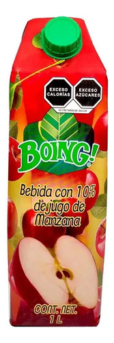 Bebida Boing 1 Litro Sabor Manzana - 6 Piezas