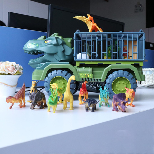 Niños Grandes Dinosaurio Triceratops Dinosaurios Verde
