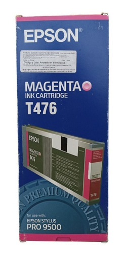 Cartucho De Tinta T476 Magenta Original Nuevo Caducado