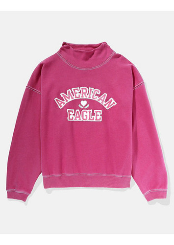 American Eagle Sudadera Con Cuello Alto Y Logotipo N Y M