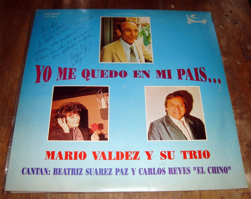 Mario Valdez Yo Me Quedo En Mi Pais Vinilo Lp Kktus
