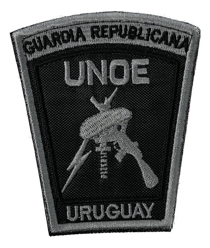 Parche Bordado Distintivo Unoe Guardia Republicana Color Gris