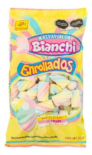 Malvaviscos Enrollados Platano Fresa Vainilla 3.2 Kg Bianchi