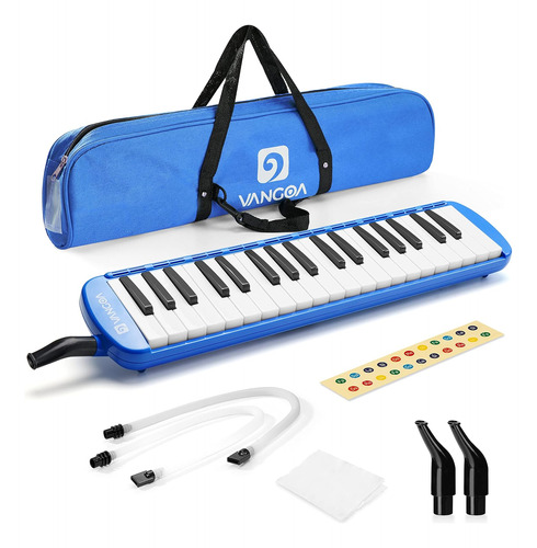 Melodica De 32 Teclas Azul Portátil Bolsa De Transport...