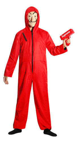 Halloween Casa De Papel Moeda Dali Red Robber Cos Costume