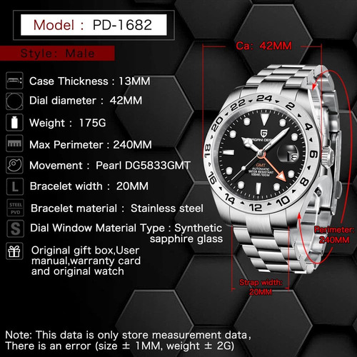 Pagani Design Relojes Para Hombres Gmt Reloj Mecánico Automá
