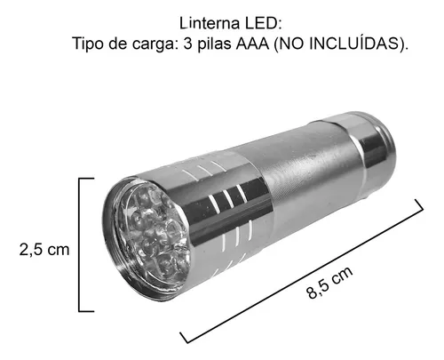 Linterna de bolsillo con 9 LEDS 
