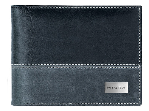 Billetera Miura Hombre Mod. Arnold Cuero 100% Con Accesorio