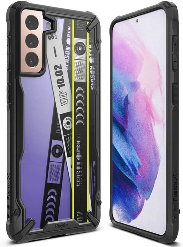 Capa com carregamento sem fio Ringke Fusion X Galaxy S22 Ultra ticket band com design s21 -tela 6.2 Galaxy