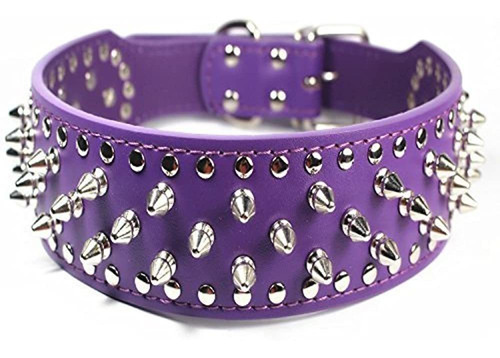 Perros Del Reino Collar De Perro Con Tachuelas De Piel Sintr