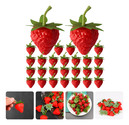 Para Minijuguetes De Vainilla Con Forma De Fresa Simulada,