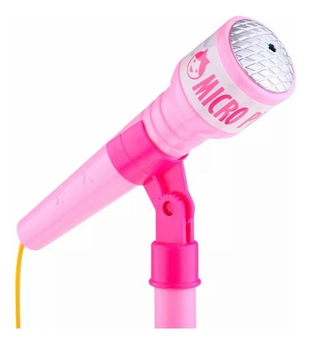 Micrófono Doble De Juguete Para Niñas Con Luces Y Sonido Color Rosa