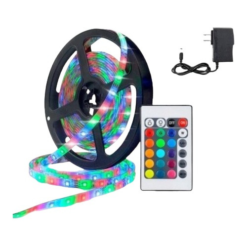 Tira Luz Rollo Led 5mtrs Multicolor Decorativas + Control