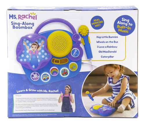 Micrófono De Karaoke Ekids Ms Rachel Con Boombox Para Niños