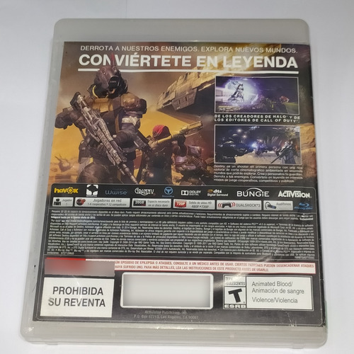 Destiny Ps3 - Online - Longaniza Games (Usado)