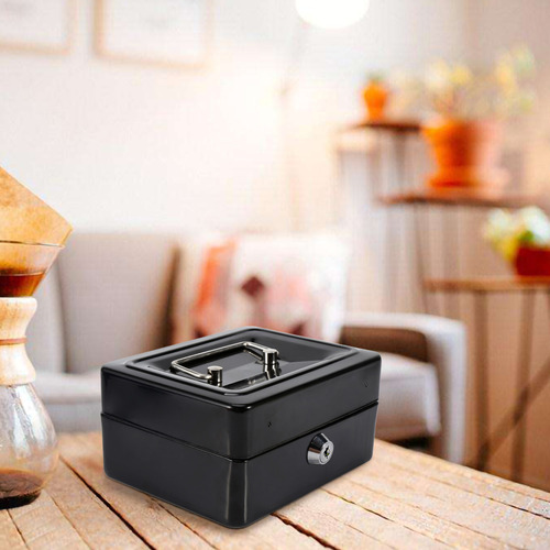 Caja Fuerte De Seguridad Mini De Doble Capa Hierro Negro