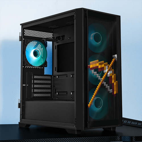 Gabinete Xtreme Pc Minecraft Skeleton Micro Atx Usb-c Argb