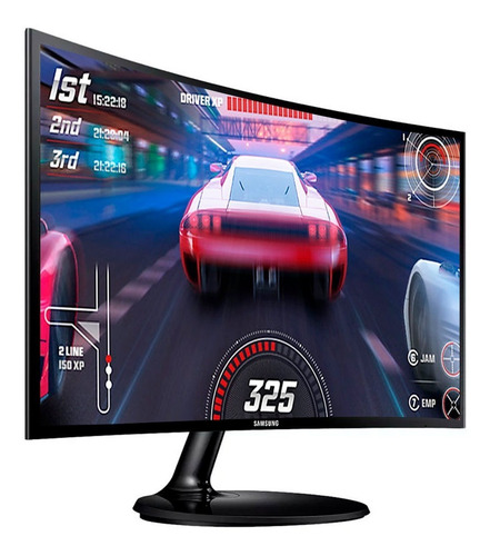 Imagen 7 de 8 de Monitor gamer curvo Samsung F390 Series C24F390FH led 24" black high glossy 100V/240V