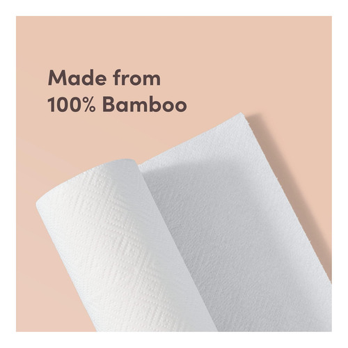 Toallas De Papel 100% Bambu, 6 Rollos, 2 Capas, Fsc, 150