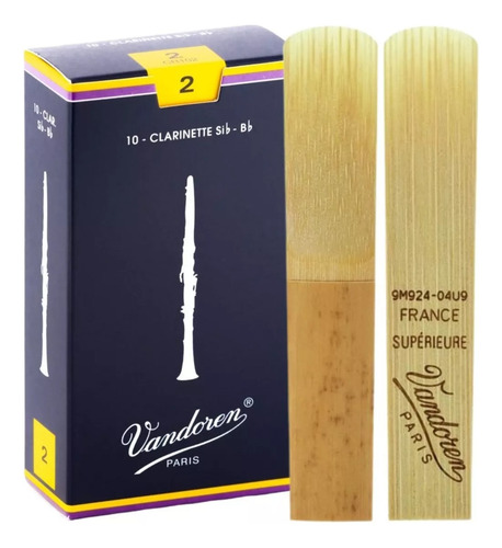 2 Palheta Clarinete Vandoren Tradicional 1 1,5 2 2,5 3 3,5 4