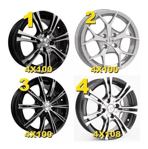 Imagen 2 de 9 de Kit X 4 Llantas Deportivas Eb Rodado 14 + Envios + Oferta!