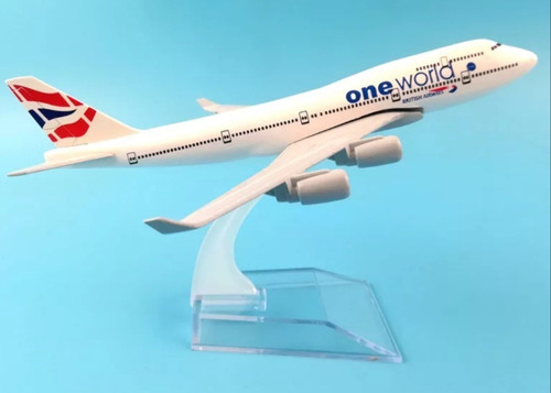 Boeing 747 One World. British Airways. Metal 16 Cm. 