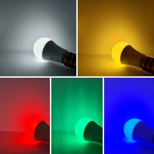 Foco Led Smart Rgb 10w Pack X5 Inteligente Wifi Celular