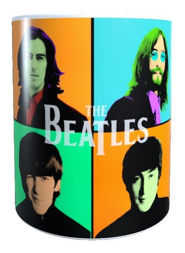 Tazón Taza Diseño The Beatles, Caras, Cuadros 320 Cc 