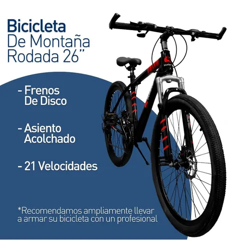 Bicicleta De Monta a Rodada 26 Freno De Disco 21 Velocidades Color