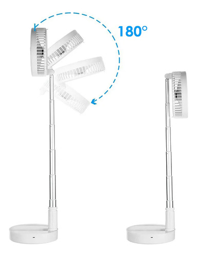 Ventilador Telescópico Extensible Y Recargable Usb