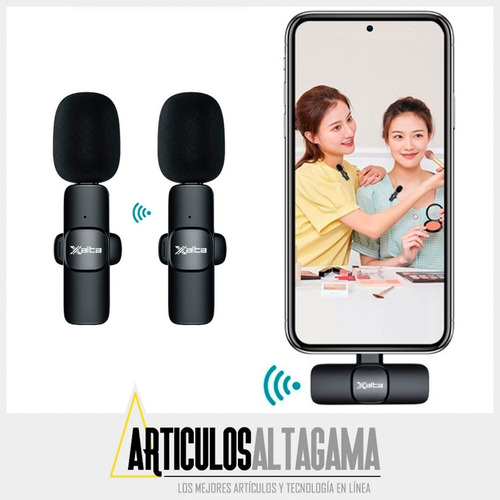 Imagen 10 de 10 de Micrófono Inalámbrico 2 En 1 De Solapa Para Android Tipo C