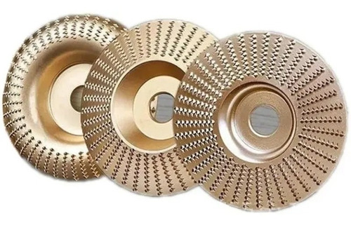 Conjunto 3 Pcs Disco Lixa Polimento Angular Madeira Abrasiva