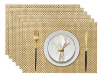 Comprar Juego De 6 Manteles Individuales Lavables Dorados