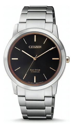 Reloj Citizen Mujer Titanium Eco Drive Fe702484e Color de la malla Plateado Color del bisel Plateado Color del fondo Negro