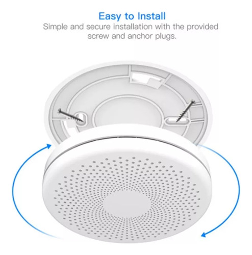 W Detector De Humo De Monóxido De Carbono Tuya Wifi Sensor