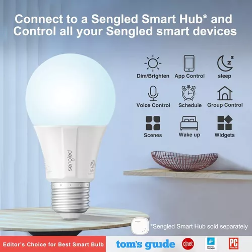  Sengled Bombillas inteligentes, bombilla inteligente E12,  emparejamiento automático S1 con dispositivos Alexa, bombillas de  candelabro, bombillas inteligentes de araña que funcionan con Alexa, :  Herramientas y Mejoras del Hogar