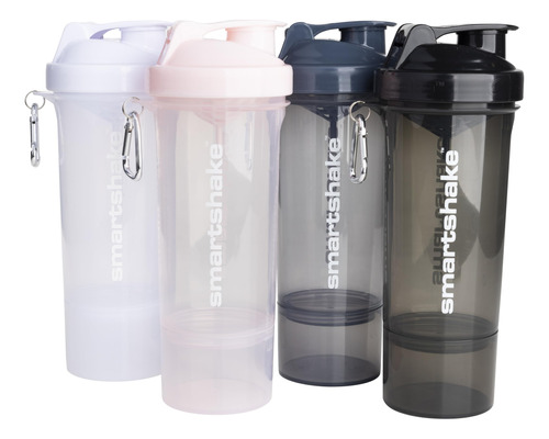 Smartshake Slim - Paquete De 4 Botellas Mezcladoras De Prote