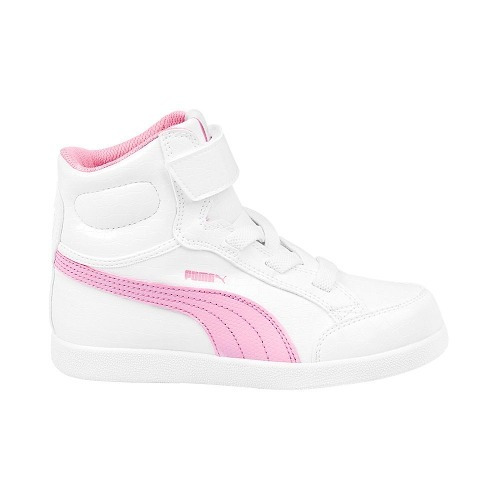 Zapatillas Botitas Puma Ikaz Mid Serpent Niños Blanco C/rosa