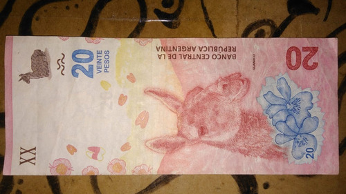 Billete 20 Pesos Guanaco - Reposición