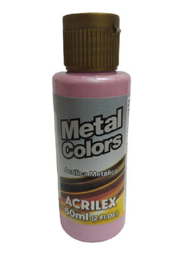 Tinta Acrílica Metal Colors Rosa - 537 - Acrilex - 60ml