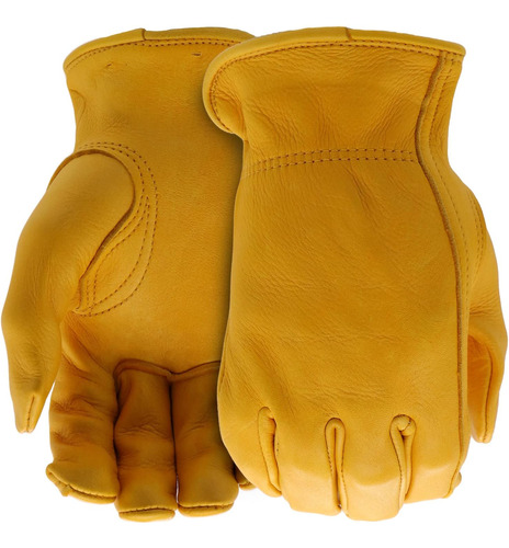 Men's Premium Grain Deerskin Leather Work Gloves