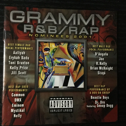 Cd 2001 Grammy R&b & Rap Nominees Ed. Usa 2001 Importado