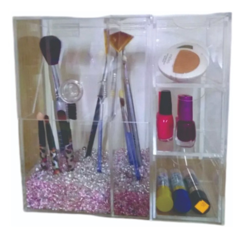 Organizador De Brochas Y Maquillaje 3 Cajones 25.5cm De Alto