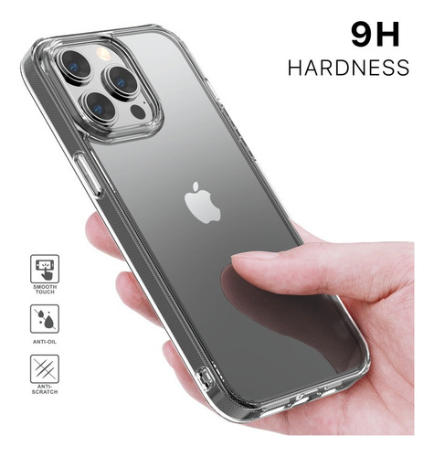 Funda Para iPhone 15 Pro Max Trasparente Resistente+ Vidrio