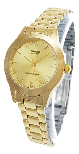 Casio Ltp1128n-9a Reloj Analógico Informal En Tono Dorado A 