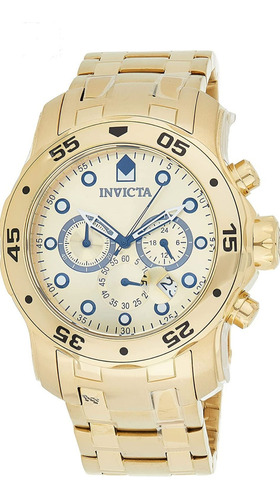 Relógio Invicta Pro Diver 0074 Original Banhado A Ouro